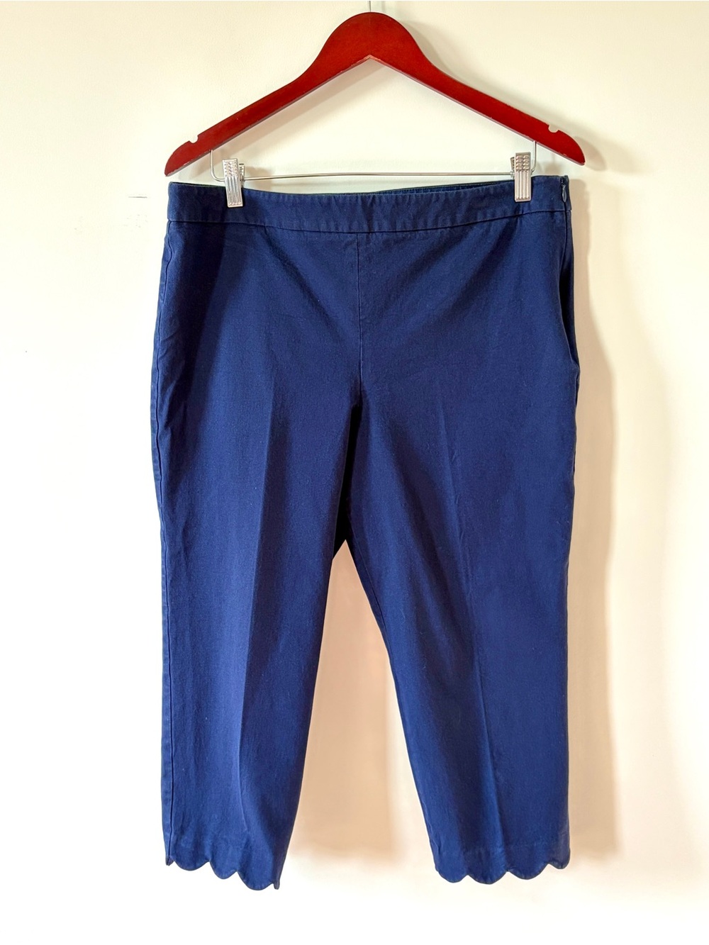 Talbots Chatham Crop Ankle Pants Scallop Hem Petal Pusher High Rise Size 14P